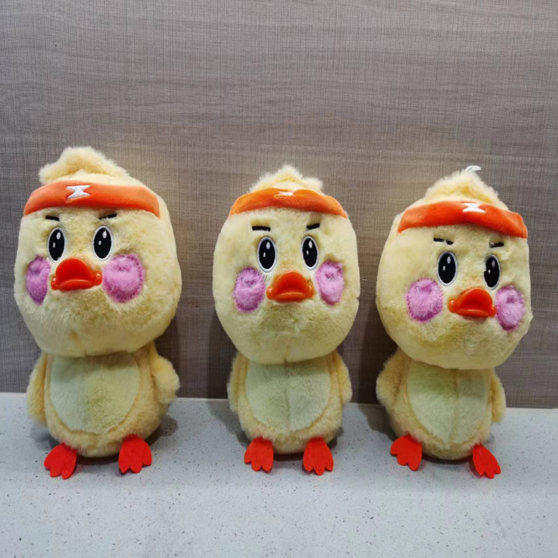 努力鸭，红發毛绒玩具