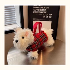 西高地狗手提斜挎包,乐珩毛绒玩具包厂 西高地狗手提斜挎包,乐珩毛绒玩具包厂