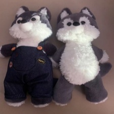 穿衣跑狼,三人行毛绒玩具 穿衣跑狼,三人行毛绒玩具