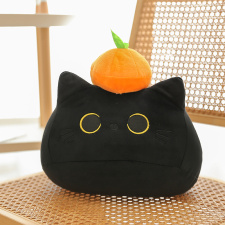 黑猫咪橘子猫毛绒玩具抱枕(有版权),亿天玩具厂 黑猫咪橘子猫毛绒玩具抱枕(有版权),亿天玩具厂