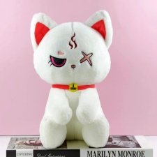 搞怪白猫,飞跃毛绒玩具1 搞怪白猫,飞跃毛绒玩具1