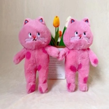 波点猫十个起批,乐绒毛绒玩具 波点猫十个起批,乐绒毛绒玩具