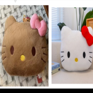 凯特猫头抱枕，煜鑫毛绒玩具厂