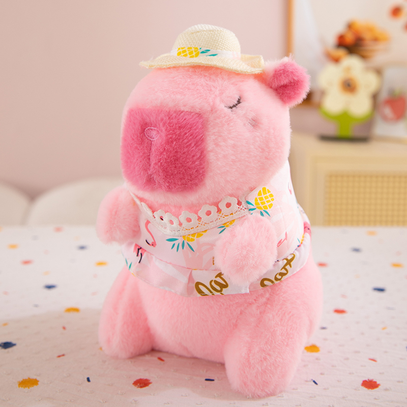 粉色夏日水豚可愛夏天卡皮巴拉，米諾網(wǎng)供