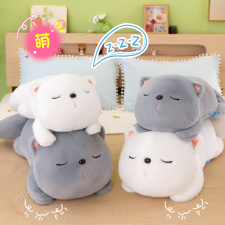 可爱团团猫玩偶长条抱枕睡觉趴睡枕大尾巴猫咪沙发靠枕陪睡玩偶女,童园毛绒玩具厂 可爱团团猫玩偶长条抱枕睡觉趴睡枕大尾巴猫咪沙发靠枕陪睡玩偶女,童园毛绒玩具厂