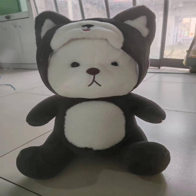 莉莉熊变身哈士奇爆款卡通毛绒玩具精品公仔时尚玩偶，乐雯毛绒玩具
