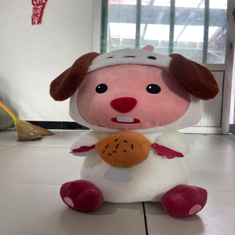 海狸变身小狗爆款卡通毛绒玩具精品穿衣公仔玩偶，乐雯毛绒玩具