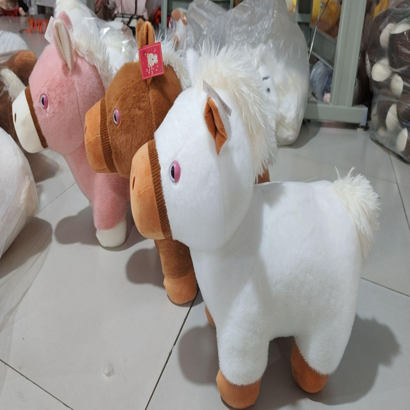 欧貂彩色小马爆款精品毛绒玩具可爱萌物小马玩偶公仔，乐雯毛绒玩具