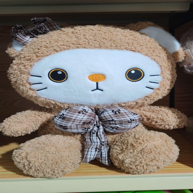 蝴蝶结猫爆款可爱卡通毛绒玩具精品超萌玩偶公仔，乐雯毛绒玩具