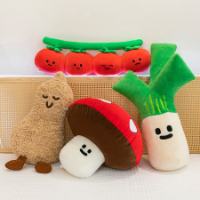 植物蔬菜系列西红柿大葱花生蘑菇抱枕,鑫越毛绒玩具 植物蔬菜系列西红柿大葱花生蘑菇抱枕,鑫越毛绒玩具