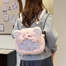 毛绒小猪双肩包多有包,小萝莉网供 毛绒小猪双肩包多有包,小萝莉网供