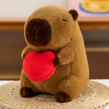 欧貂抱心、顶橘子水豚公仔男女通用,沃州毛绒玩具 欧貂抱心、顶橘子水豚公仔男女通用,沃州毛绒玩具