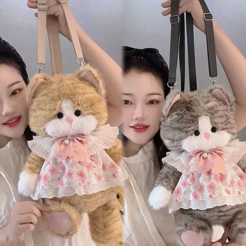 精品儿童宝宝双肩包金貂绒猫猫包，星越玩具厂家网供