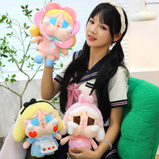 哭娃新款变身毛绒公仔挂件嘟嘟女孩丑娃抱枕娃毛绒玩具娃娃玩偶