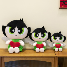 跨境飛天小女警公仔可愛(ài)毛絨娃娃玩偶卡通小飛人毛絨玩具禮物