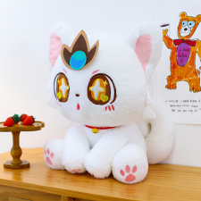 璃花猫动物玩偶可爱送礼物生日床上摆件