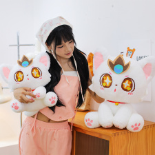 璃花猫动物玩偶可爱送礼物生日床上摆件