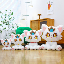 璃花猫动物玩偶可爱送礼物生日床上摆件