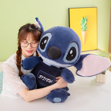 新款爆款卫衣背带裤史迪仔毛绒玩具公仔卡通抱枕布娃娃儿童玩