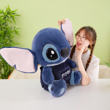 新款爆款卫衣背带裤史迪仔毛绒玩具公仔卡通抱枕布娃娃儿童玩