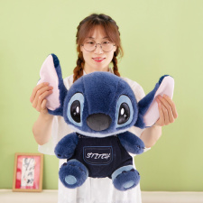 新款爆款卫衣背带裤史迪仔毛绒玩具公仔卡通抱枕布娃娃儿童玩