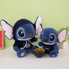 新款爆款卫衣背带裤史迪仔毛绒玩具公仔卡通抱枕布娃娃儿童玩