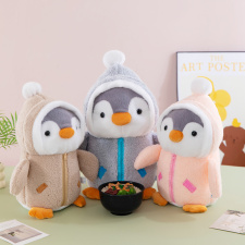 跨境可爱变身企鹅毛绒公仔软萌安抚少女心玩偶婚庆抛洒压床娃娃