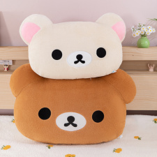 呆萌轻松熊大号毛绒抱枕玩偶拉拉熊双面床头靠枕可爱毛绒玩具礼物