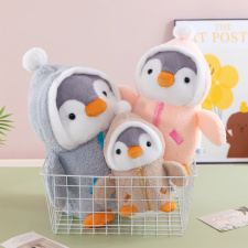 跨境可爱变身企鹅毛绒公仔软萌安抚少女心玩偶婚庆抛洒压床娃娃