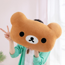 呆萌轻松熊大号毛绒抱枕玩偶拉拉熊双面床头靠枕可爱毛绒玩具礼物