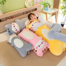 新款瞌睡猫毛绒玩具布娃娃圆柱抱枕床上睡觉夹腿玩偶儿童生日礼物