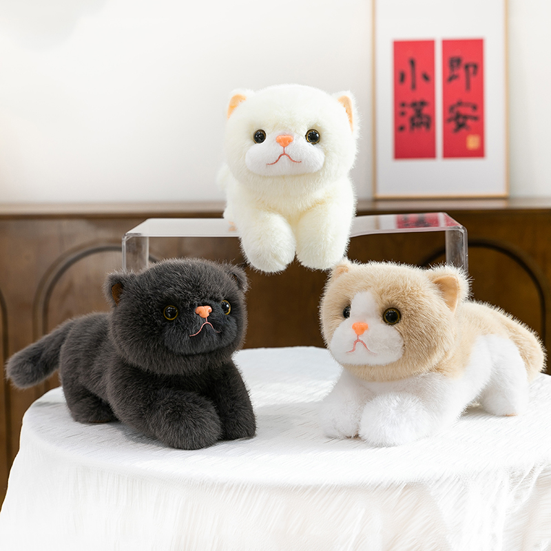 仿真趴貓毛絨玩具，米諾網(wǎng)供