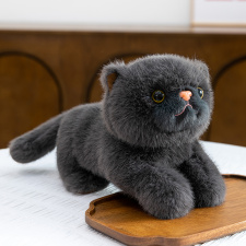 仿真趴貓毛絨玩具