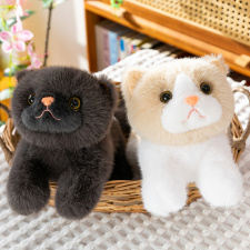 仿真趴貓毛絨玩具