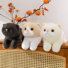 仿真趴貓毛絨玩具