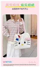 压花菱形格蝴蝶结KT猫大单肩,小萝莉网供 压花菱形格蝴蝶结KT猫大单肩,小萝莉网供