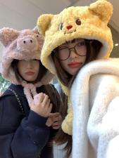 网红动物帽毛绒玩具布娃娃儿童睡觉送女生礼物,浩发玩具网供 网红动物帽毛绒玩具布娃娃儿童睡觉送女生礼物,浩发玩具网供