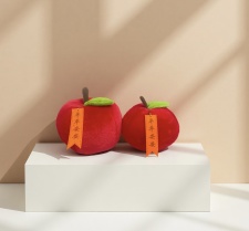 仿真红色苹果抱枕生日礼物靠枕送女朋友寓意平平安安毛线玩具