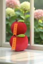 仿真红色苹果抱枕生日礼物靠枕送女朋友寓意平平安安毛线玩具