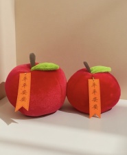 仿真红色苹果抱枕生日礼物靠枕送女朋友寓意平平安安毛线玩具