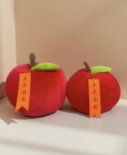 仿真红色苹果抱枕生日礼物靠枕送女朋友寓意平平安安毛线玩具