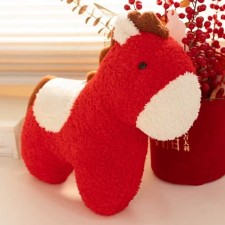 马年吉祥物生肖马公仔新年氛围装饰客厅沙发抱枕车载摆件