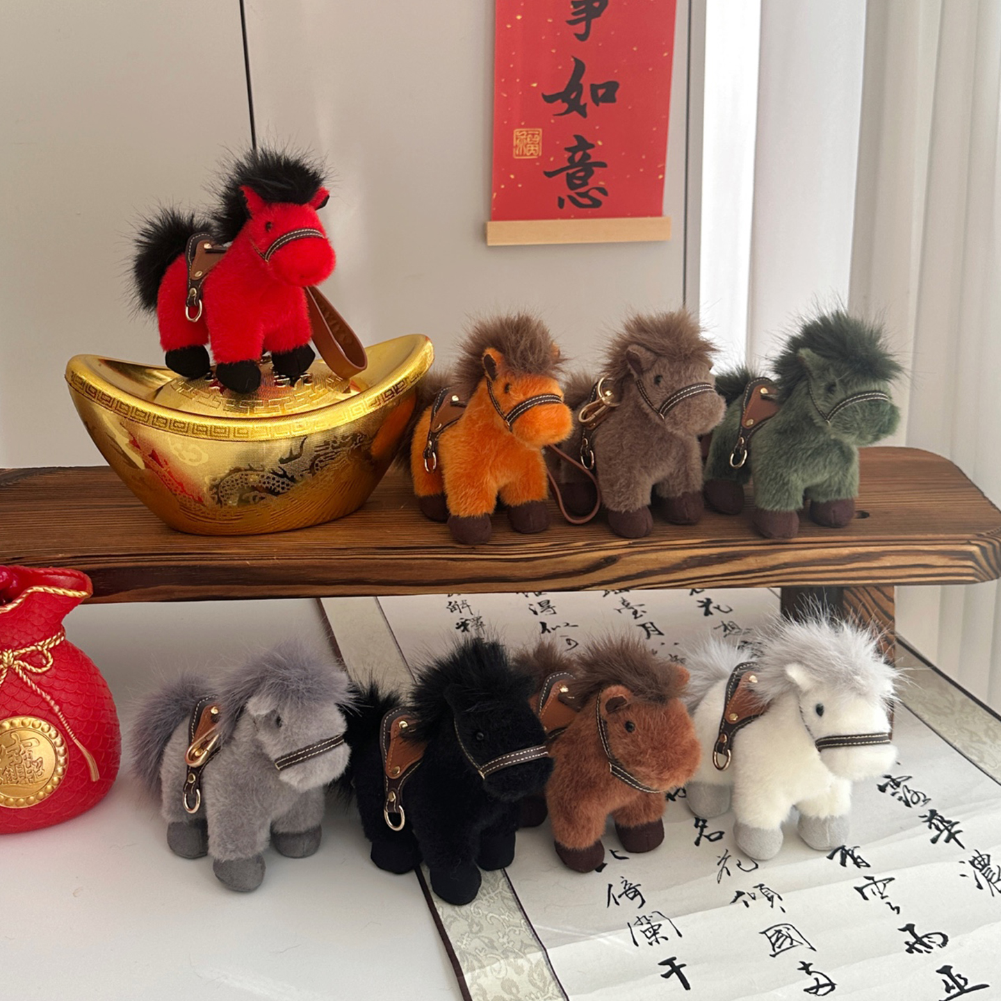 战马八骏马公仔小马，晶广网供