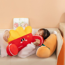 薯条汉堡座椅靠垫护腰办公室久坐腰枕午休靠枕工位腰部支撑靠背垫