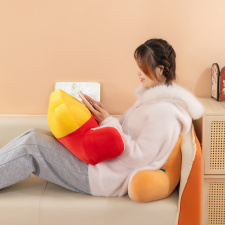 薯条汉堡座椅靠垫护腰办公室久坐腰枕午休靠枕工位腰部支撑靠背垫