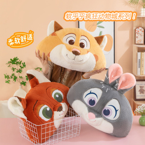 疯狂动物城可爱朱迪抱枕毛绒玩具床头装饰客厅沙发靠枕生日礼物女，布繁星D39