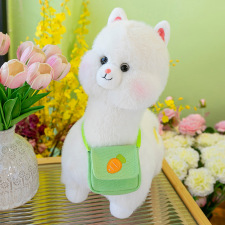 背包羊驼毛绒玩具