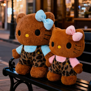 益佳-豹纹KT猫，益佳毛绒玩具工厂