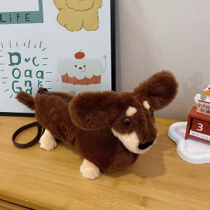 腊肠狗公仔玩具包斜挎包百搭休闲包包潮流迷你小包包外贸款包包女，山川网供