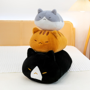 趴趴猫抱枕橘猫棕黄猫灰白猫兔绒（尺寸包含尾巴），鑫越毛绒玩具